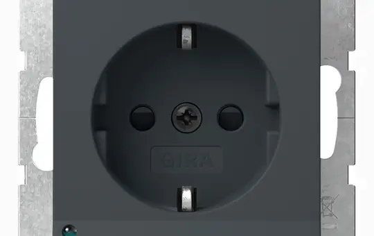 GIRA 417028 SCHUKO socket system 55 Orientation light, contact protection | anthracite