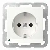 GIRA 417003 SCHUKO socket system 55 Orientation light, contact protection | pure white shiny