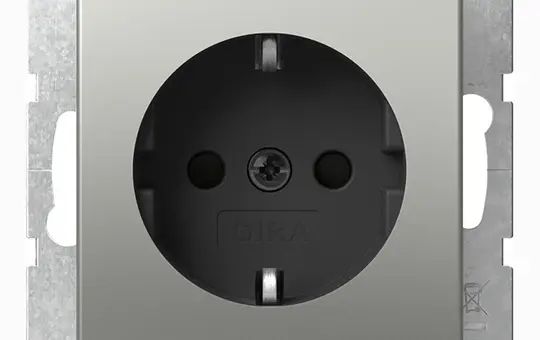 GIRA 4188600 SCHUKO socket system 55 standard | stainless steel