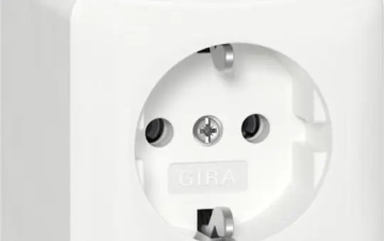 GIRA 444013 SCHUKO socket surface-mounted 1-fold | pure white
