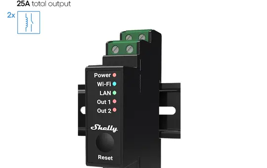 SHELLY Pro 2PM switching actuator 2-channel