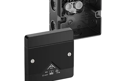 SPELSBERG Abox 025-L/sw junction box without terminals standard | black | 2,5 mm²