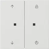 GIRA 5492112 eNet radio control top surface switch 2-fold, arrows | pure white shiny