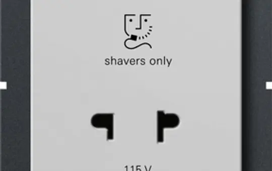 GIRA 2820015 shaving socket System 55 2-fold, without middle bar | gray matt