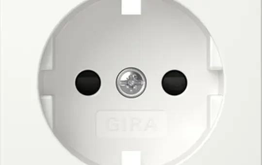 GIRA 492303 descr. Cover for SCHUKO socket system 55 1-fold | pure white shiny