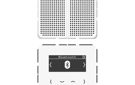 JUNG DABCD1BTWW flush-mounted radio set series CD DAB+, Mono, Bluetooth | alpine white