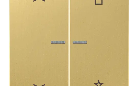 JUNG FMME1701PC eNet radio control button arrows series LS 1-fold, universal | brass classic