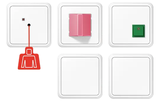 JUNG NRSCD0834-2WW emergency call set series CD with UPS | alpine white