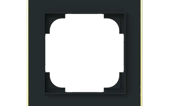 BUSCH-JAEGER 1721-453M cover frame type linear 1-fold | matt black/gold