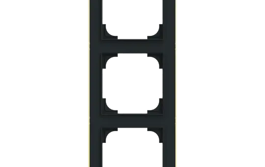 BUSCH-JAEGER 1723-453M cover frame type linear 3-fold | matt black/gold