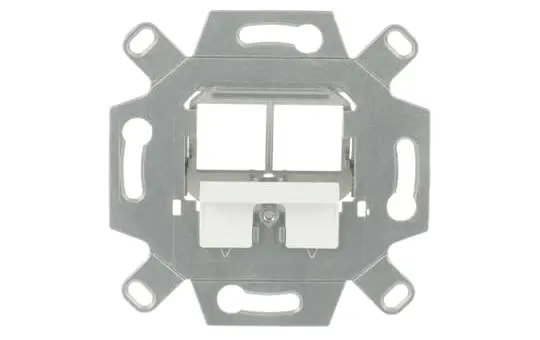 BUSCH-JAEGER 0219/14 communication adapter 2-fold | silver