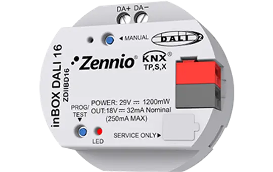 ZENNIO ZDIIBD16 KNX-DALI interface inBOX 1-fold, 16 groups