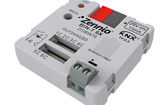 ZENNIO ZIOBINT6 universal interface 6 binary inputs, 1 temperature sensor input
