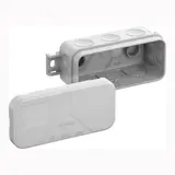 SPELSBERG 2K-Mini AB-L junction box for quick installation 89 x 43 x 38 mm, external mounting bracket. | gray