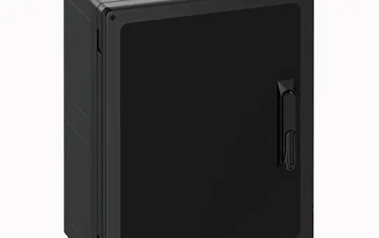 SPELSBERG GEOS-S 4050-22-o/SH/sw control cabinet with black door, with swivel lever | black | 400x500x22