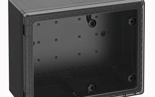 SPELSBERG GEOS-S 5040-22-to/sw control cabinet with transparent door | black | 500x400x22