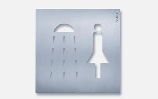 SIEDLE OSP 0014 orientation sign Steel Shower ladies | brushed stainless steel