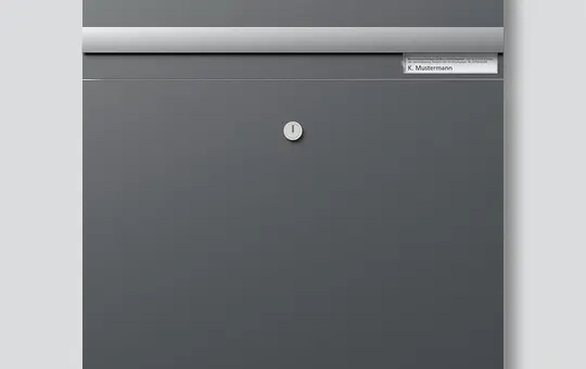 SIEDLE BKM 611-4/4-0 DG letterbox module Vario with insertion flap | dark gray mica