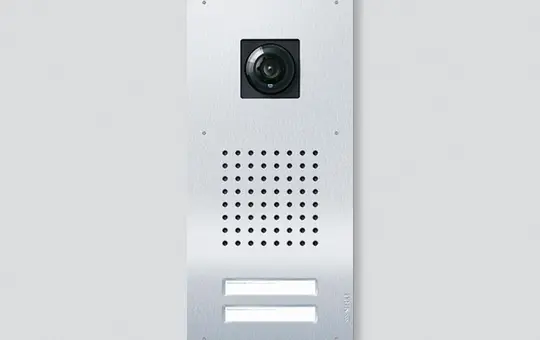 SIEDLE F CL V130 02 B-01 function video door station Classic 2 call buttons, in-home bus | brushed stainless steel