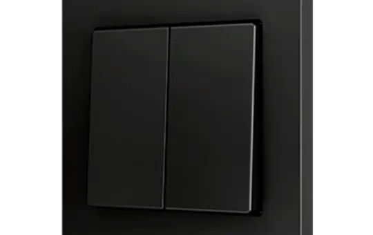 ZENNIO ZS552PB4A Double button Soft ZS55 for 4 binary inputs | black