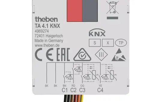 THEBEN 4969274 KNX touch interface 4-fold, binary input