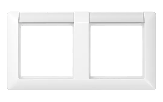 JUNG SPAS5820NAWW cover frame AS 500 2-fold, antimicrobial, labeling field, horizontal | alpine white