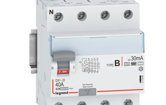 LEGRAND 411966 DX³ FI circuit breaker 4-pole 30mA type B 40A