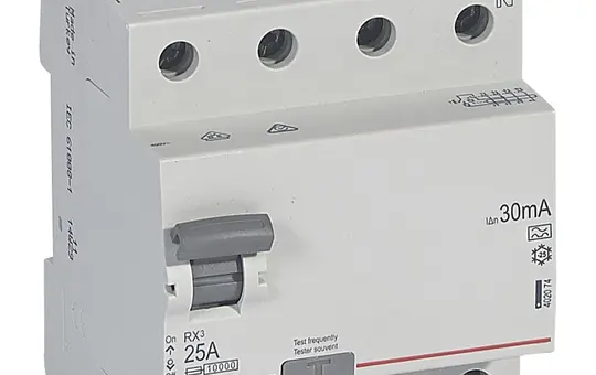 LEGRAND 402074 RX³ circuit breaker type A 30 mA 25A, 4-pole