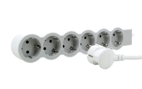 LEGRAND 694557 power strip 6 sockets, flat | ultra white/gray | 1,5 m