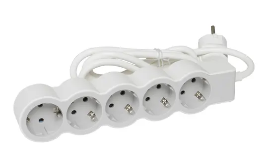LEGRAND 694571 power strip 5 sockets, flat | ultra white/gray | 5 m