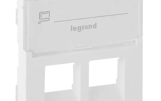 LEGRAND 755480 network cover Valena Life 2-fold, label field, RJ11/RJ12 | ultra white