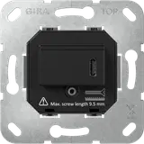 GIRA 236300 USB power supply USB-C, 65W | black