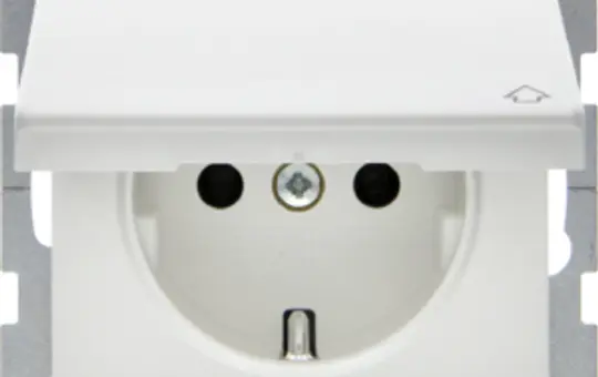 BERKER 47516039 IT socket Q.1/Q.3 SV, green, hinged lid | polar white velvet