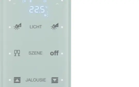 BERKER 75643150 touch sensor glass R.3 3-way, temperature controller, configured | glass polar white