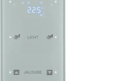 BERKER 75642134 KNX touch sensor glass 2-fold, RTR, configured | glass aluminum