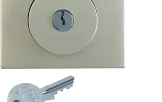 BERKER 1079730400 Blind rotary switch cover K.1/K.5 Lock, button, key removable in 0 position | stainless steel