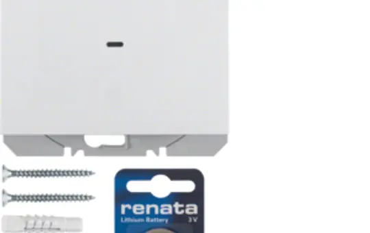 BERKER 85655279 KNX RF wall transmitter flat K.1/K.5 1-fold | polar white glossy