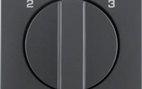 BERKER 1084608600 cover with rotary switch Q.1/Q.3 3 stages | anthracite velvet