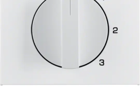 BERKER 1087710900 cover with rotary switch K.1/K.5 3 levels, with zero setting | polar white glossy