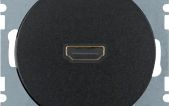 BERKER 3315432045 High Definition junction box R.1/R.3 90° plug connection | shiny black