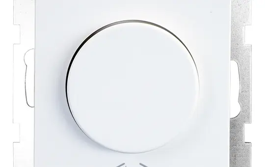 PANASONIC 90900129-DE rotary dimmer Druck-Wechsel, 6-100 W/VA | pure white | 50x50 mm