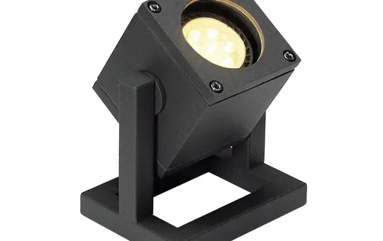 SLV 132835 outdoor floor lamp CUBIX 1-fach, QPAR51,IP44,eckig, Energiesparleuchte, 25W | anthracite