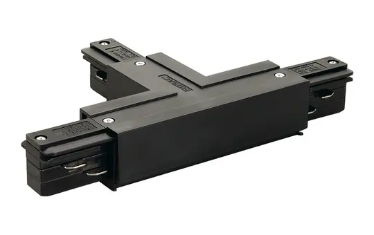 SLV 145630 T-connector EUTRAC mit Einspeisemöglichkeit, links | black