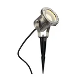 SLV 229740 Outdoor spike light NAUTILUS 10 QPAR51, IP55, max. 25 W, 1,5m Kabel und Stecker | stainless steel