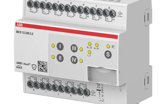 ABB BE/S12.230.3.2 KNX binary input potential-free 12-fach, 10-230 V, manuell, REG