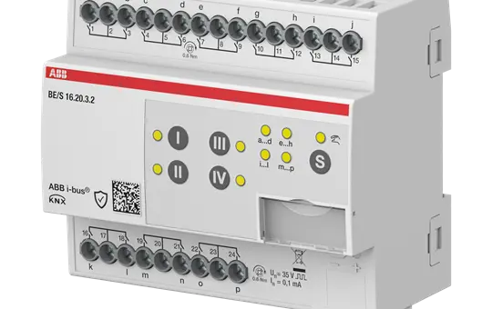 ABB BE/S16.20.3.2 KNX binary input potential-free 16-fach, Kontaktabfrage, manuell, REG
