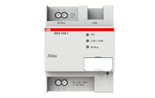 ABB QA/S3.64.1 KNX energy analyzer M-Bus, 64 Teilnehmer, REG