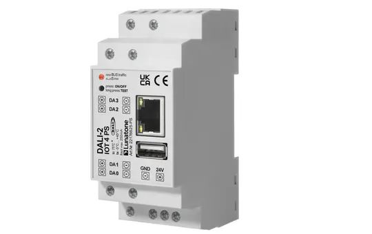 LUNATONE 22176625-PS DALI-2 IoT Gateway IoT4, integrierte Busversorgung