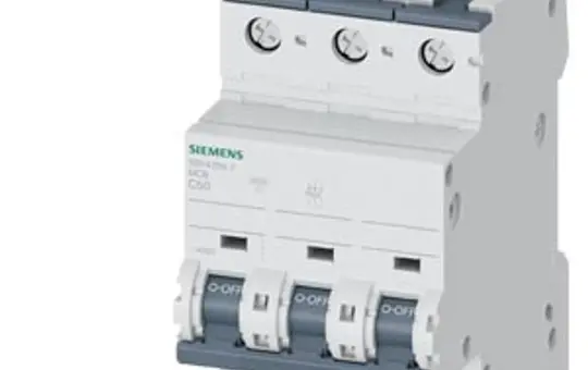 SIEMENS 5SY4350-7 miniature circuit breaker type C 3-pole 50 A, 10 kA