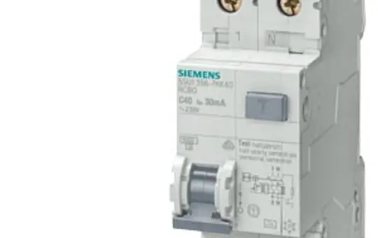 SIEMENS 5SU1356-6KK06 RCD/MCB Type A B-Char. 30 mA 1+N 6 A, unverz.
